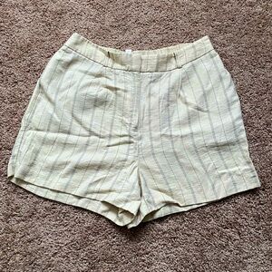 NWOT Women's Cream Striped Shorts